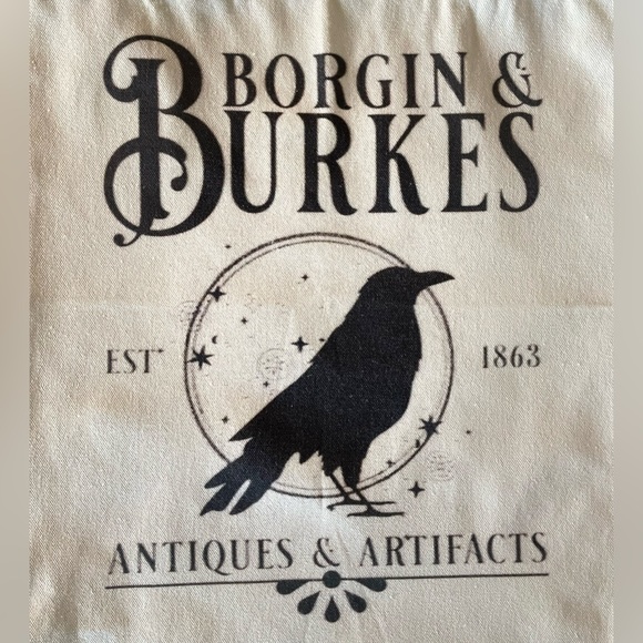Borgin and Burkes Printed Canvas Tote Bag Shopping Shoulder Bag 15” Harry Potter - Picture 3 of 5